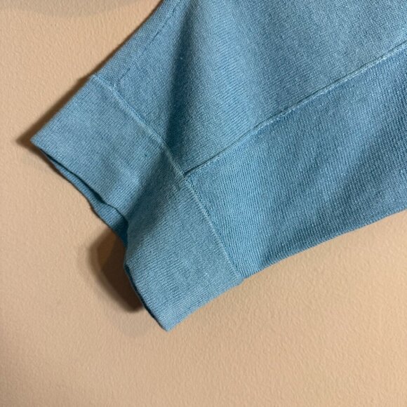 J. Jill Linen 3/4 Sleeve Sweater Pullover Women's Medium Blue Coastal Casual - Picture 7 of 11